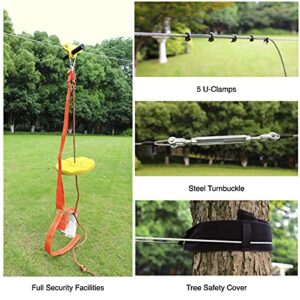 Velots Ziplines Kits for Backyard, 160FT 140FT 105FT 90FT 80FT Zip Lines Kit 350LB Kids Toys Play Set, Adults Playground Games Outdoor (90FT)