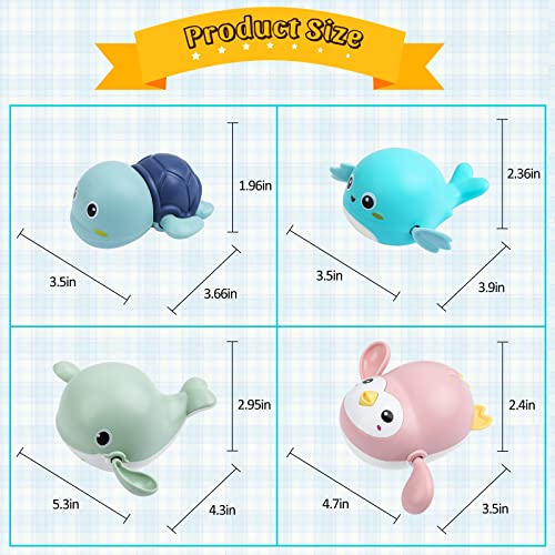 Baby Bath Toys,6 Pack Cute Swimming Water Bath Toys for Toddlers Boy Girls Toys for 1 2 3 4 Year Old,Floating Wind-up Bathtub Toys Gifts for Baby Pool Toys Toddler 1-3