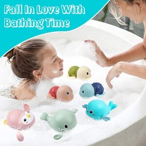 Baby Bath Toys,6 Pack Cute Swimming Water Bath Toys for Toddlers Boy Girls Toys for 1 2 3 4 Year Old,Floating Wind-up Bathtub Toys Gifts for Baby Pool Toys Toddler 1-3