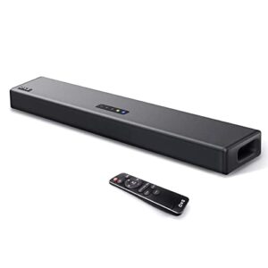 oxs sound bars for tv, home theater audio with built-in subwoofer, 3d surround sound system tv sound bar, tv speakers, bluetooth 5.0/aux/optical/coaxial, 80-watt, 3eqs, wall mountable