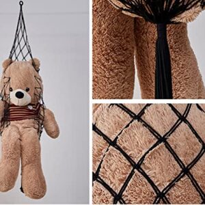 Large Toy Hammock Stuffed animal Net Macrame Plush Toy Display with One Hook for Corners, Walls and Ceiling Hanging Net stuff animal storage for kid room Bedroom Playroom