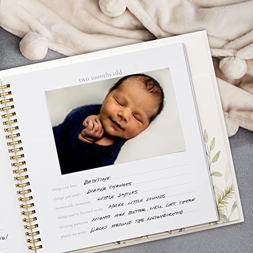 Keepsake Baby Memory Book for Boys & Girls – Timeless First 5 Year Baby Book Photo Album – Gender Neutral Woodland Journal Scrapbook - A Milestone Book to Record Every Event from Birth to Age 5