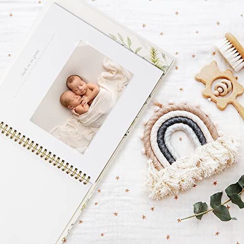 Keepsake Baby Memory Book for Boys & Girls – Timeless First 5 Year Baby Book Photo Album – Gender Neutral Woodland Journal Scrapbook - A Milestone Book to Record Every Event from Birth to Age 5