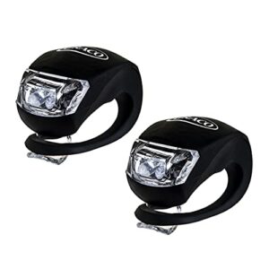 graco pack of 2 stroller lights for night - 2 pack waterproof silicone strap stroller safety led lights, night walking accessories, battery operated visibility light for kids scooter & bikes, black
