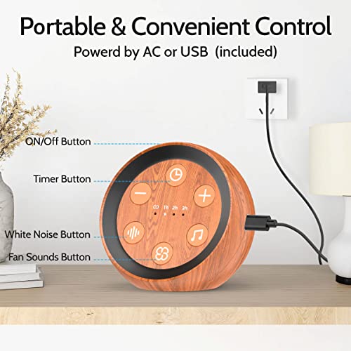 SoundMe White Noise Machine Loud Pink Brown Noise Machine with 32 Soothing Sounds Calming Sleep Sound Machine for Baby Kid Adults Noise Cancelling machine with 36 Volume Levels 4 Timer for Home Office