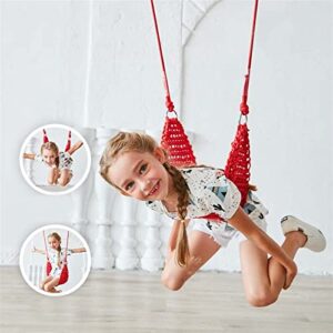 Swings Seats Kids Swing Seats Indoor Hand-Made Kids Swing with Adjustable Rope Outdoor Swing Seat Tree Swing Seat for Backyard Swing Seat Playground Child Swing for Outside Play Set Swings (Color : R