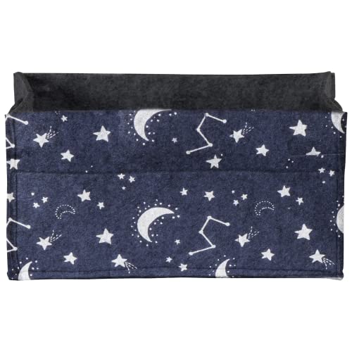 Sammy & Lou Constellation 2-Pack Felt Diaper Caddy Set, Includes Portable Diaper Organizer and Baby Wipes Caddy