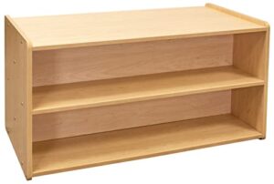 tot mate double sided 5-section shelving unit for kids toy storage organizer (maple/maple, ready-to-assemble)