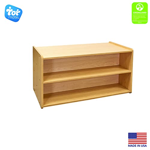 Tot Mate Double Sided 5-Section Shelving Unit for Kids Toy Storage Organizer (Maple/Maple, Ready-to-Assemble)