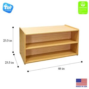 Tot Mate Double Sided 5-Section Shelving Unit for Kids Toy Storage Organizer (Maple/Maple, Ready-to-Assemble)