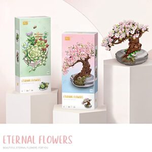 Baoswi Mini Sakura Bonsai Tree Building Blocks Set, Cherry Blossom Botanical Collection Set for Adults Teens, Home Decor Accessories, NOT Compatible with Lego (426 Pcs)