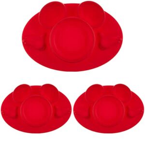 the first years disney mickey mouse silicone place-mat, red (pack of 3)