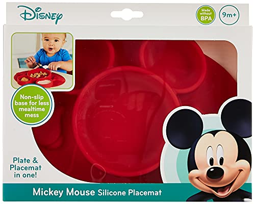 The First Years Disney Mickey Mouse Silicone Place-mat, Red (Pack of 3)