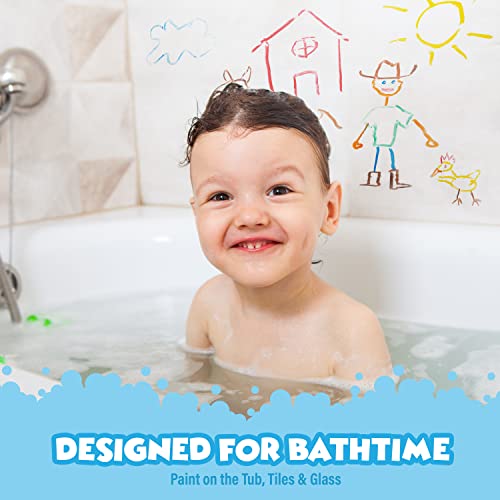 Tub Works™ Bath Paint Sticks™ Bath Toy, 12 Count | Nontoxic, Washable Bathtub Paint for Kids & Toddlers | Twistable Sticks Draw Smoothly on Tub Walls | Smooth, Vibrant Alternative to Bath Crayons