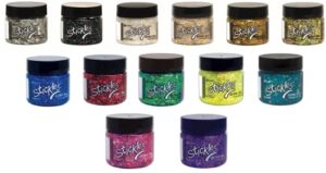 bundle - all avaliable stickles glitter gels - set of 13 - ranger ink tim holtz