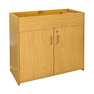 tot mate 41-1/2" wide daycare infant changing table - maple