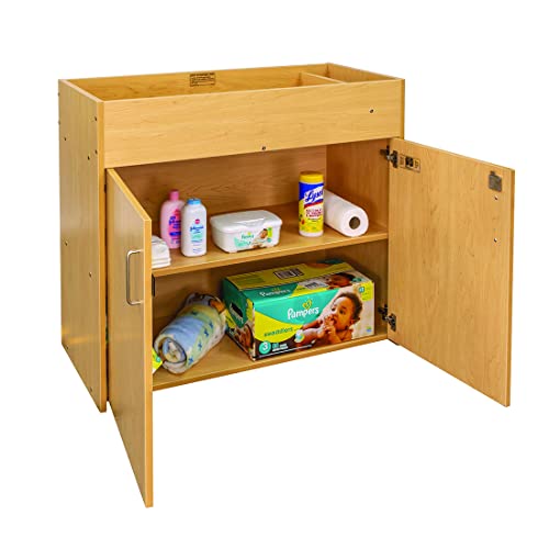 Tot Mate 41-1/2" Wide Daycare Infant Changing Table - Maple