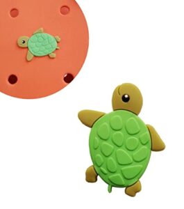 marine animals charms for bogg-bags cartoon animals decorative charms for totes and similar styles sea animals accessories for beach totes-1 pack (sea turtle)