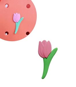 sexyppl tulip charms for bogg-bags cartoon tulip decorative charms for totes flower charm accessories for beach totes-1pack (crimson)