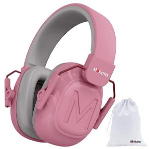 mokata baby kids earmuffs hearing protection noise cancelling headphones adjustable fit for 3 months to 2-18 years ages pink
