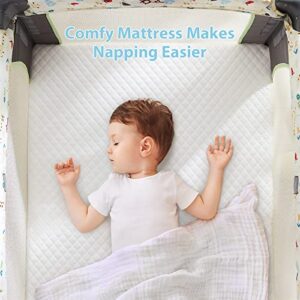 3" Pack n Play Mattresses Pad, Pack and Play Mattress Pad with Waterproof & Removable Cover for Baby Naps Sleep, Memory Foam Playard Playpen mattresses