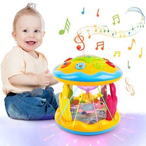 baby toys 6 to 12 months - ocean projector baby light up toys musical tummy time infant toys 3-6 6-12 12-18 months 6 7 8 9 month old baby must have crawling toys one year old birthday gifts boys girls