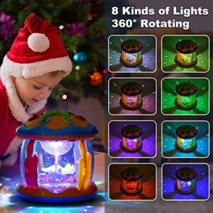 Baby Toys 6 to 12 Months - Ocean Projector Baby Light Up Toys Musical Tummy Time Infant Toys 3-6 6-12 12-18 Months 6 7 8 9 Month Old Baby Must Have Crawling Toys One Year Old Birthday Gifts Boys Girls