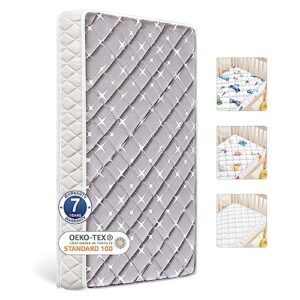 crib and toddler mattress - 52" x 27.6" x 5" - premium foam - firm - dual sided standard size baby mattresses for crib and toddler bed - baby crib mattress - toddler mattress for toddler bed