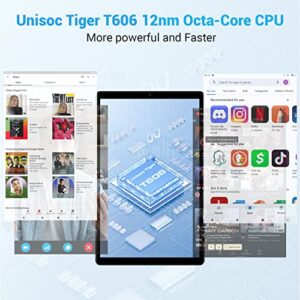 TOSCiDO Tablet 2023 Android 12 Tablets 10.3 inch 2K FHD Tableta,15GB Ram 128GB ROM 2TB Expand,8 Core 12nm CPU Tablet PC,2000 * 1200 IPS, in-Cell LCD Screen,8000mAh,5G WiFi,GPS,8+13MP Camera,Black