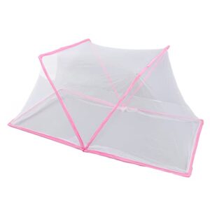 mosquito tent, 125 x 70 x 50cm foldable mosquito net bedroom bed net tent portable mosquito net tent easy to store lightweight for room (pink)
