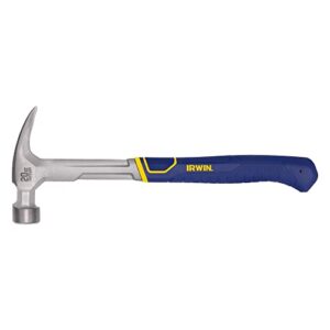 irwin hammer, rip claw hammer, ergonomic textured grip, 20 oz (iwht51220)