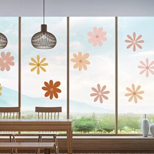 Teling 16 Pieces Daisy Wall Decal Flower Vinyl Wall Decals Boho Nursery Wall Art Peel and Stick Flower Wall Stickers Daisy Wall Decor for Kid's Bedroom Living Room Nursery Classroom Decorations