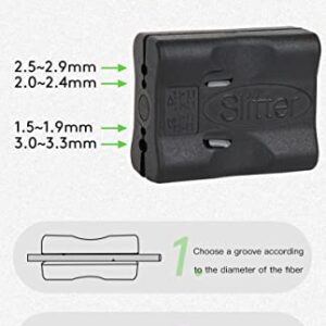 Two Pieces per Pack Mid Span Cable Slitter 4 Precision Slitting Grooves For Cable 1.5-3.3mm Alloy Forging Sharp Blade Easy Operation to Open Fiber Jackets and Loose Buffer Tubes