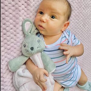 Bunny Lovey Bunny Security Blanket Loveys for Baby Girls Milestone Gift Set Box Present New Baby Newborn Pink Toy Baby Security Blankets for Girls Personalize