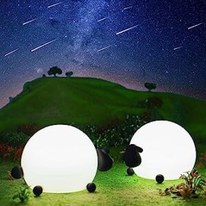 WakeCreator Cute Little Sheep Night Light for Kids with 3 Levels of Brightness Adjustment，USB-C Rechargeable LED Night Light & Tap Control，Cute Lamp，Night Lamp，Aesthetic Lamp