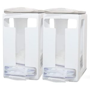 [2 pack] breast milk storage tower - convenient storage for milk freezer bags - efficiently store milk in breast milk freezer organizer tower - breast milk storing containers for up to 120 oz of milk