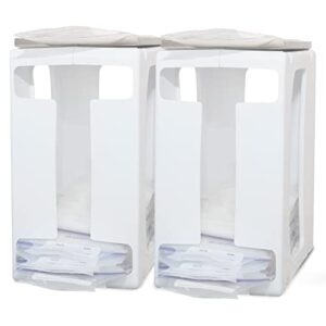 [2 Pack] Breast Milk Storage Tower - Convenient Storage for Milk Freezer Bags - Efficiently Store Milk in Breast Milk Freezer Organizer Tower - Breast Milk Storing Containers for Up to 120 oz of Milk