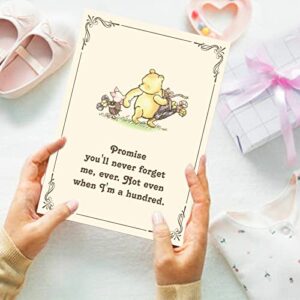 BLUEGALA HYCLAM Classic Winnie Wall Decor Pooh Bear Quotes 5x7 Inch Adorable For Baby Shower Decoration Cute Winnie Wall Decor for Nursery Decoration Cards Birthday Party Centerpiece For Tables