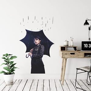 removable wednesday wall poster decal addams stickers family wall decal peel and stick gothic girl wall stickers kids bedroom wall decor gothic room decor