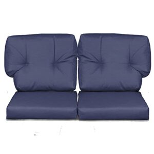 aoodor deep seating loveseat cushion set, cushions for patio sectional sofa, breathable soft cushion with back cushion for patio furniture - set of 2 (2 back 2 seater)