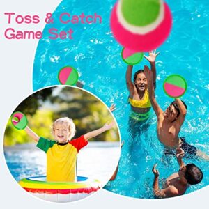 TOPLUS Toss and Catch Ball Set with 6 Paddles 3 Balls 1 Flying Disc Yard Games for Kids Outside Toys Beach Toys Camping Games Indoor and Outdoor Games for Kids and Family