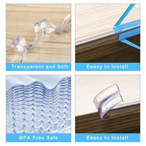 Corner Protector Baby Proofing,Clear Corner Protectors,Furniture Corner Guard & Edge Safety Bumpers, 6.6ft(2M) Soft Edge Protector with Upgraded Pre-Taped Strong Adhesive for Furniture&Sharp Corners