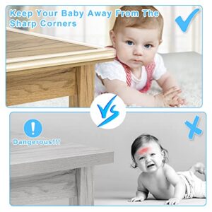 Corner Protector Baby Proofing,Clear Corner Protectors,Furniture Corner Guard & Edge Safety Bumpers, 6.6ft(2M) Soft Edge Protector with Upgraded Pre-Taped Strong Adhesive for Furniture&Sharp Corners