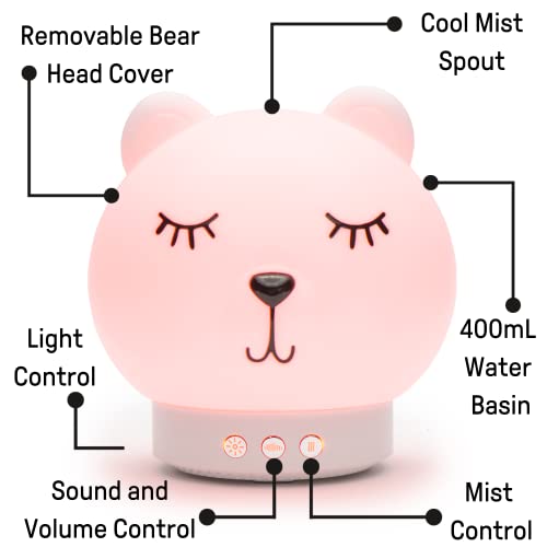 Ingenuity Baby Dream Machine 5-in-1 Sleep Device with Cool-Mist Humidifier, Night Light, Red Light, Pink Noise Sound Machine, Essential Oil Diffuser, Kids 5 Months - 7 Years for Nursery or Bedroom