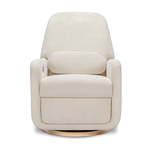 Ubabub Arc Glider Recliner w/Electronic Control and USB, White Boucle