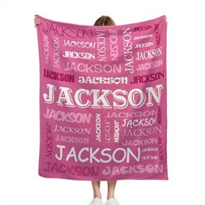 personalized blankets for boys girls with name, custom kids blanket for women men, monogrammed baby throw blanket gift for birthday christmas, customized baby gifts for daughter son