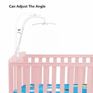 Accfore DIY 23 inches Crib Mobile Arm Nursery Mobile arm Baby Mobile Hanger, Mobile arm for Crib,The Claw Part can be Adjusted Width,DIY Toy Decoration