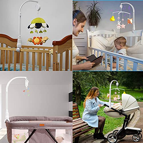 Accfore DIY 23 inches Crib Mobile Arm Nursery Mobile arm Baby Mobile Hanger, Mobile arm for Crib,The Claw Part can be Adjusted Width,DIY Toy Decoration