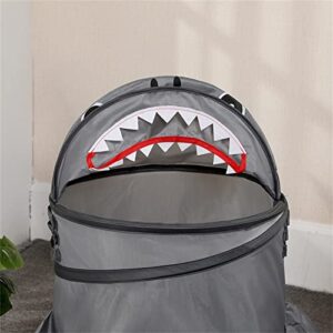 Pop Up Shark Hamper Storage Toys Basket Cute Laundry Basket Toys Organizer Hampers Round Storage Bin Shark Decor for Nursery Room Collapsible Toy Bin