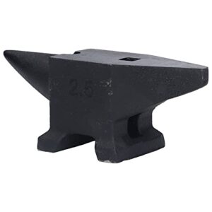 2.5kg/5.5Lbs Cast Iron Anvil, Anvil Horn Steel Bench Rustproof High Hardness Forging Tool for Smithing Riveting